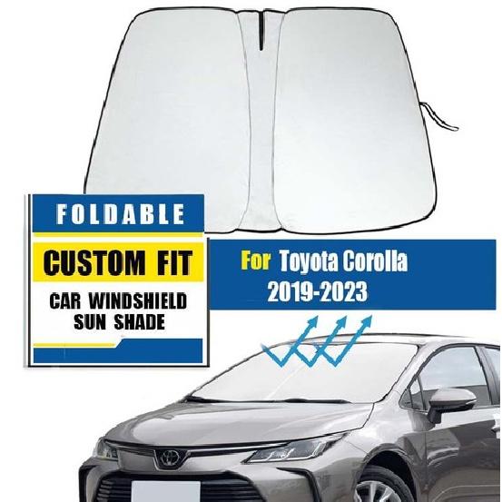 Custom Fit 2019-2023 Toyota Corolla Front Windshield Sun Shade Foldable Cover