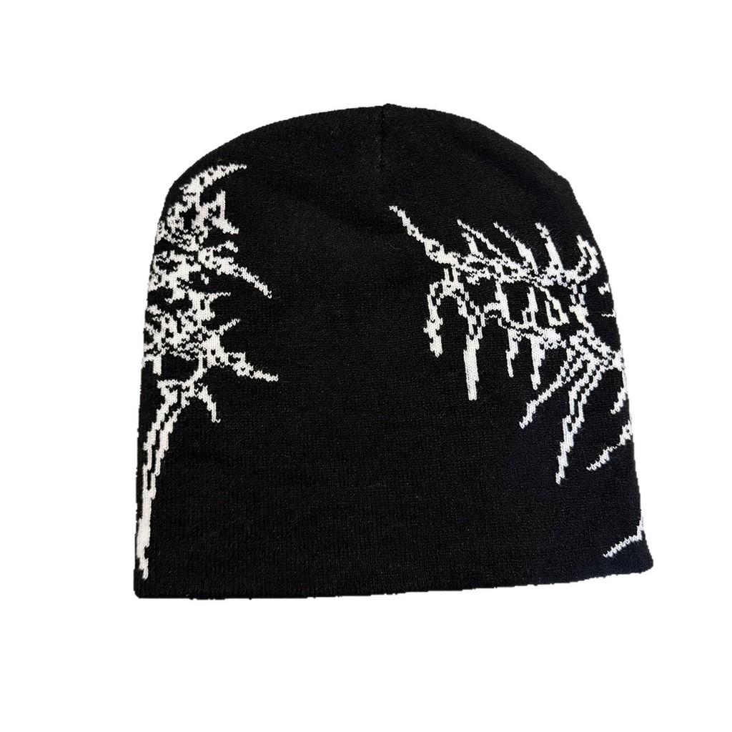 Style Winter Knitted Hat With Colorblock Pattern For Street Fashion Enthusiasts