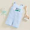 Baby Jungen Tank Romper Golf Zahlenstickerei Ärmellos Rundhalsausschnitt Streifen Jumpsuit