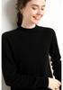 Women's Classic Cashmere Half-High Neck Knit Sweater - Thick, Warm, and Loose Fitting Base Layer Top