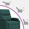 Massage Relax Chair Dark Green Fabric