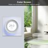 Smart WiFi Thermostat for Electric Heating, 16A Programmable Digital Temperature Controller with 1.6  Screen, DayCelsiusWeekCelsiusRoom TemperatureCel