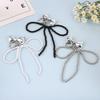 Y2K Korean Imitation Pearl Beaded Bowknot Keychain for Women Girls Bow Pendant Bag Decoration Accessories