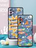 Blue Ocean Fish Phone Case for Samsung Galaxy A55 A35 A17 A07 A15 A13 A25 A51 A71 A72 A73 A32 A52 A52S A41 5G Soft TPU Shell Bag