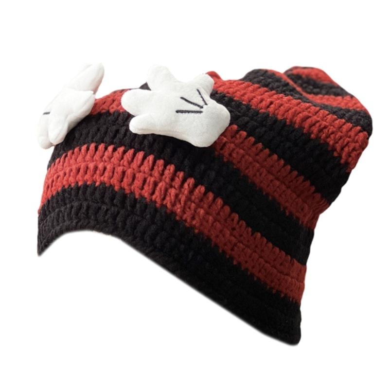 

Большая шапка-рога с ушками Милая разноцветная лыжная шапка Меховые ушки Мультяшные фотоаксессуары Наружный головной убор для Хэллоуина 1