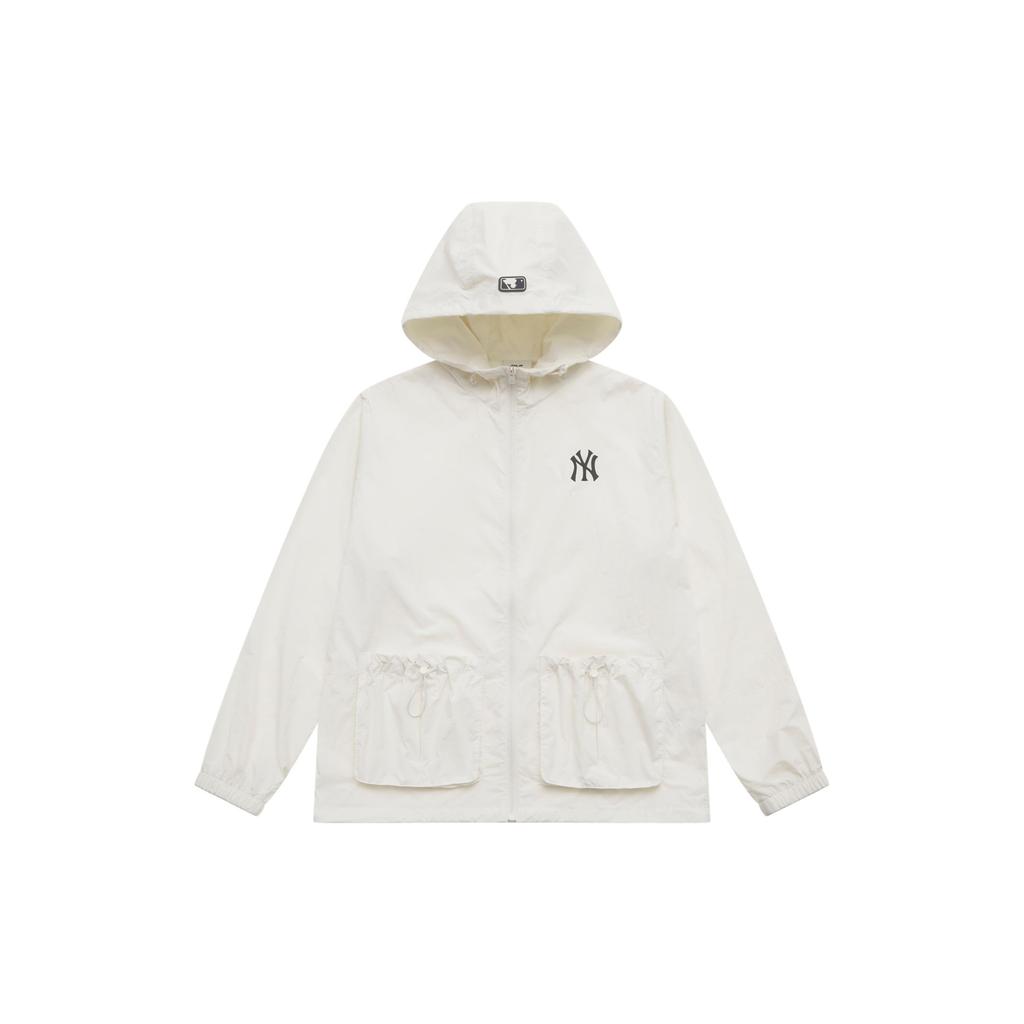 MLB New York Yankees Basic Collection SS25 Windproof Jacket Unisex Ivory 3AWJB0453-50IVS