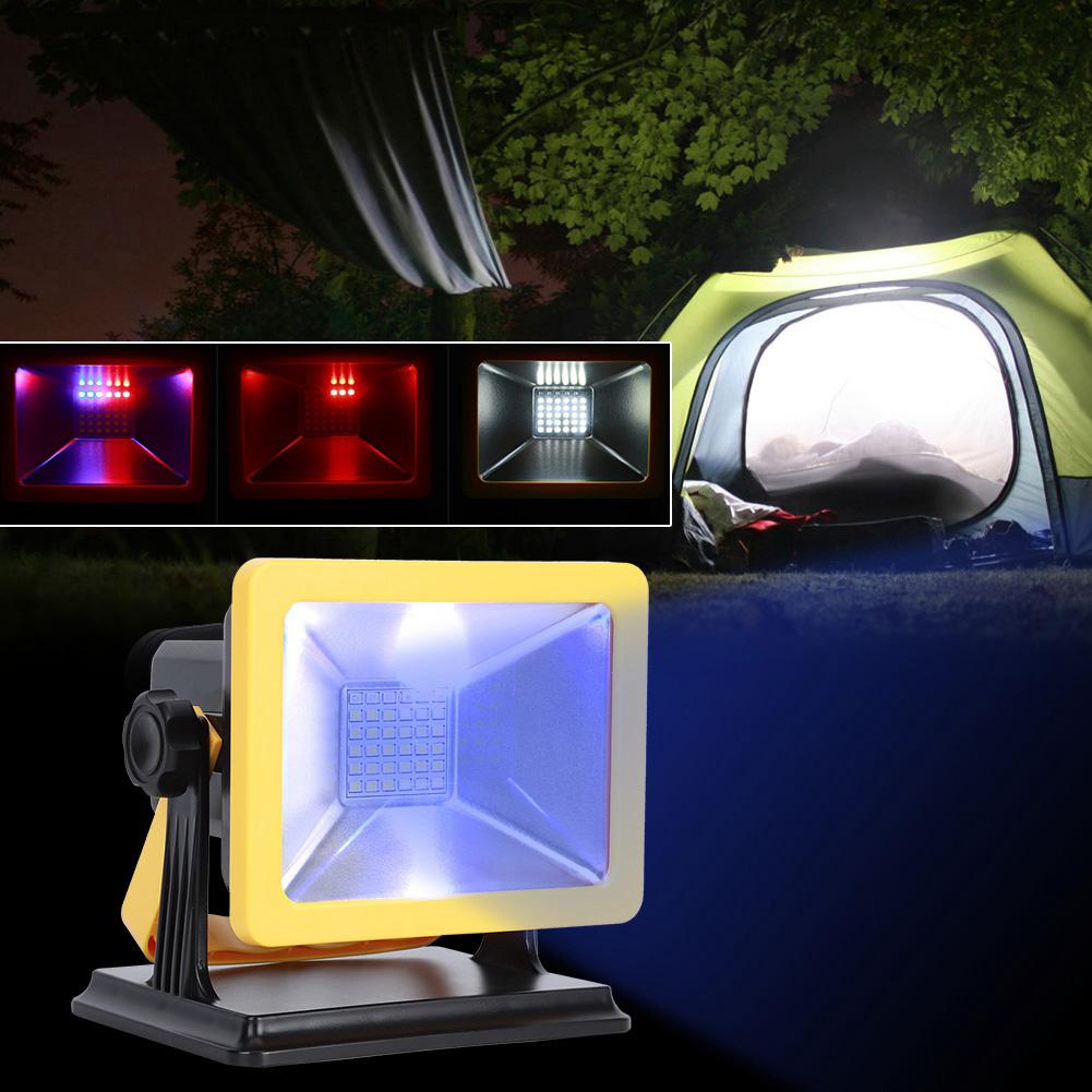 30W LED USB Rechargeable Flood Light Portable Waterproof Emergency Lights for Outdoor Camping