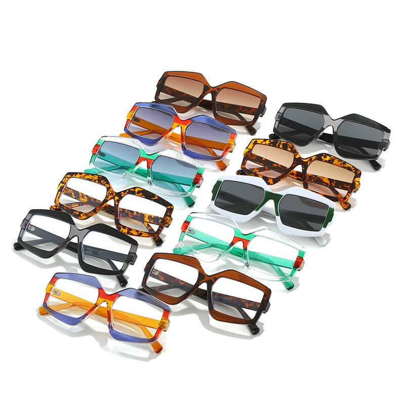 Geometric Sunglasses, Trend Contrasting Colors, Trend Glasses, Frames, And Versatile Sunglasses For Women