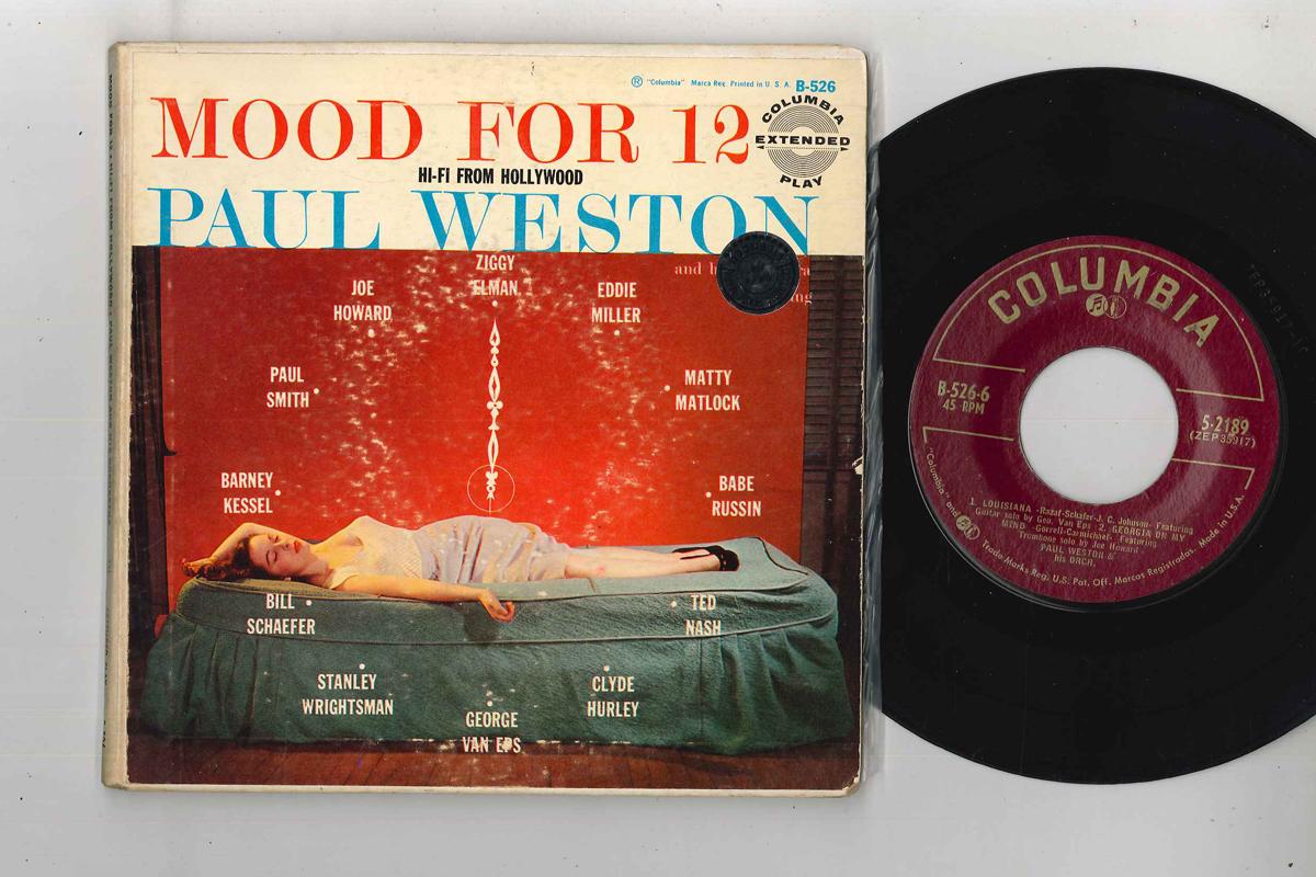 

7inch Record PAUL WESTON - Mood For 12 B526 COLUMBIA 1955 US Jazz Used