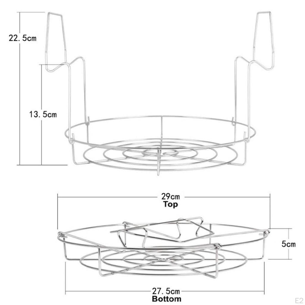 Griglia per Conserve in Acciaio Inossidabile Diametro 11,4 pollici Accessorio Leggero Adatta a Pentole Standard con Pieghevole