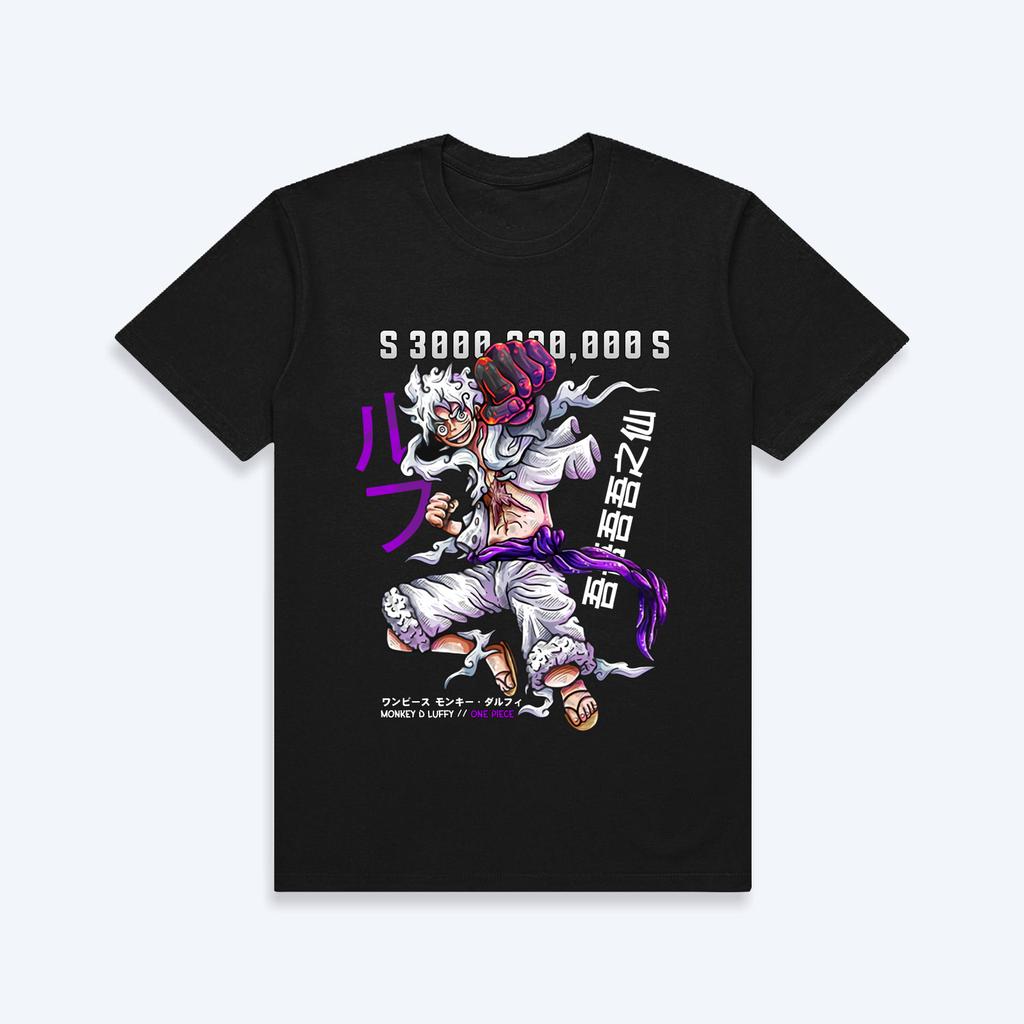 ONE PIECE Anime Nika Luffy Gear 5 Men Women Summer T-shirt Oversized Harajuku Oversized Retro Short Sleeve Casual Comfort Y2k