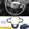 Carbon Fiber Look Car Steering Wheel Cover Trim For Ford Ranger T9 2023+ Auto Accessories