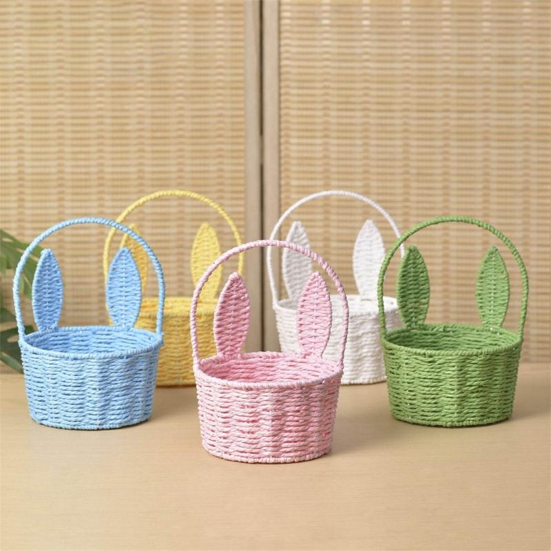 Unique Designs Lovely Rabbit Ears Handwoven Basket in  for Decorative and Practical Use Home Decoration Daily Use