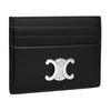 Celine Triomphe Logo Six Card Slot Calfskin Card Holder Women Card Holder Black 10L833DPV-38DI