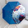 1 PC Automatic Folding Umbrella - Football Pattern, Portable & Foldable Design with 8 Ribs, Christmas Birthday Gifts