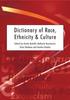 The Dictionary of Race, Ethnicity and Culture Book