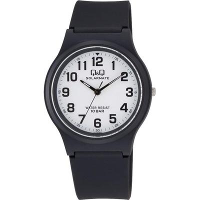 [Citizen Q&Q] Analog Watch Solar Waterproof Urethane Band White Dial H036-003 Men's Black Black/White 1pc