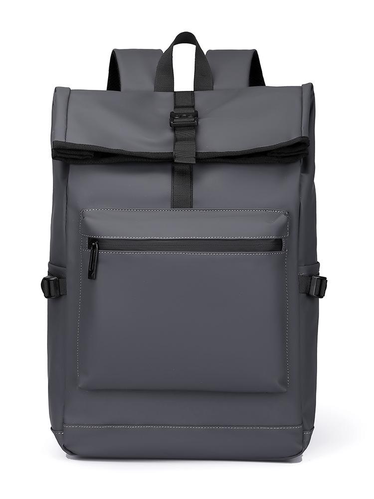 Outdoor Men's Backpack Anti-splashing Travel Backpack Large Capacity Pu Leisure Computer Backpack Student Bag