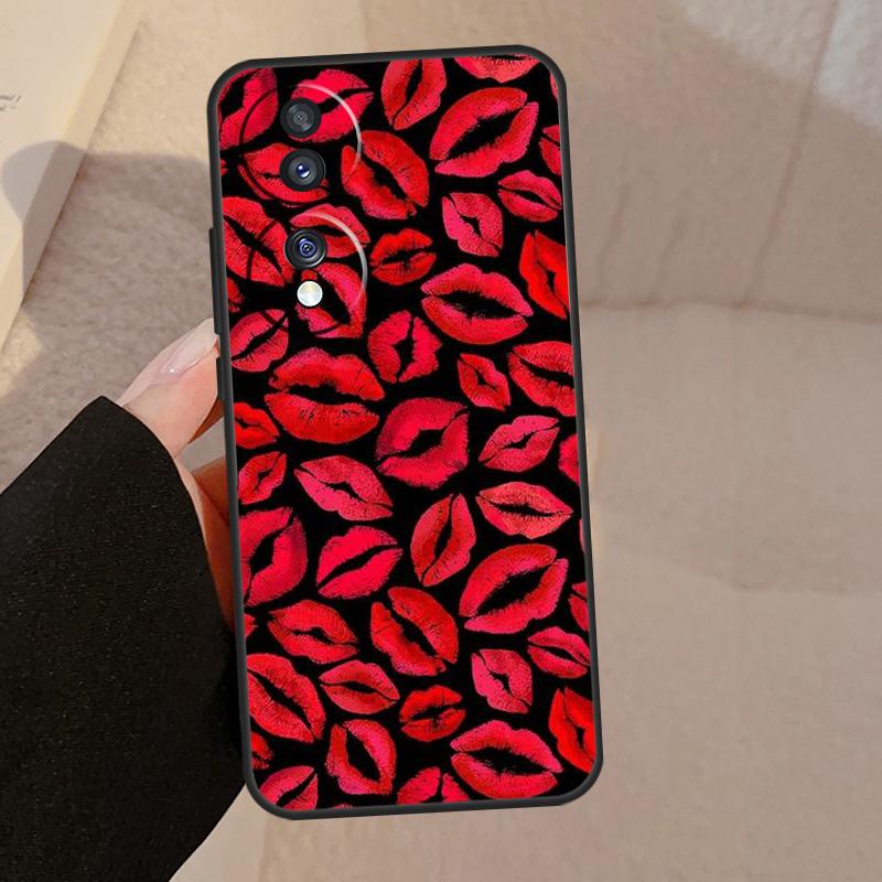 Lipstick Love Fashion For Honor Magic 7 Pro 5 6 V5 Case For Honor 200 400 50 70 90 Lite X8a X8b X9a X9b X9c Cover