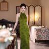 Green cheongsam 1011 new young girl new Chinese daily improvement sleeveless beautiful dress summer