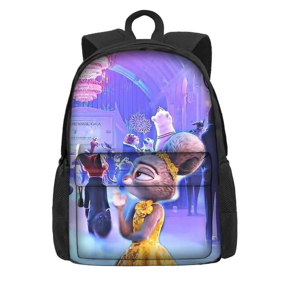 Kreslený batoh s motivem Zootopie 2 pro žáky základní školy, velká kapacita, lehký dvouramenný batoh