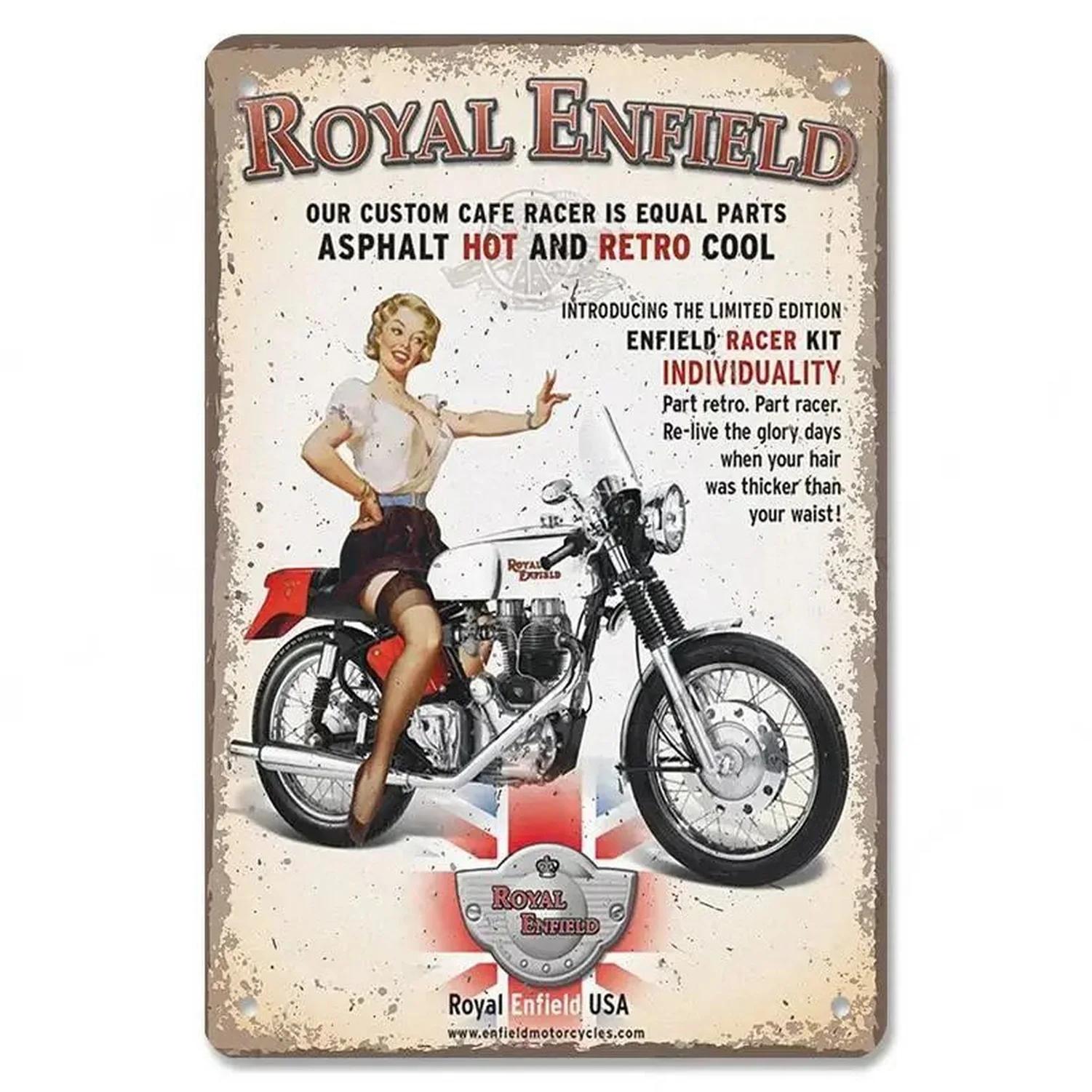 

Pinup Мотоцикл Металеві таблички Настінний наліт Декорація стін Вінтажне мистецтво Плакати Розпис залізом для людини Печера Домашнє кафе Сад Клубний бар 20x30cm