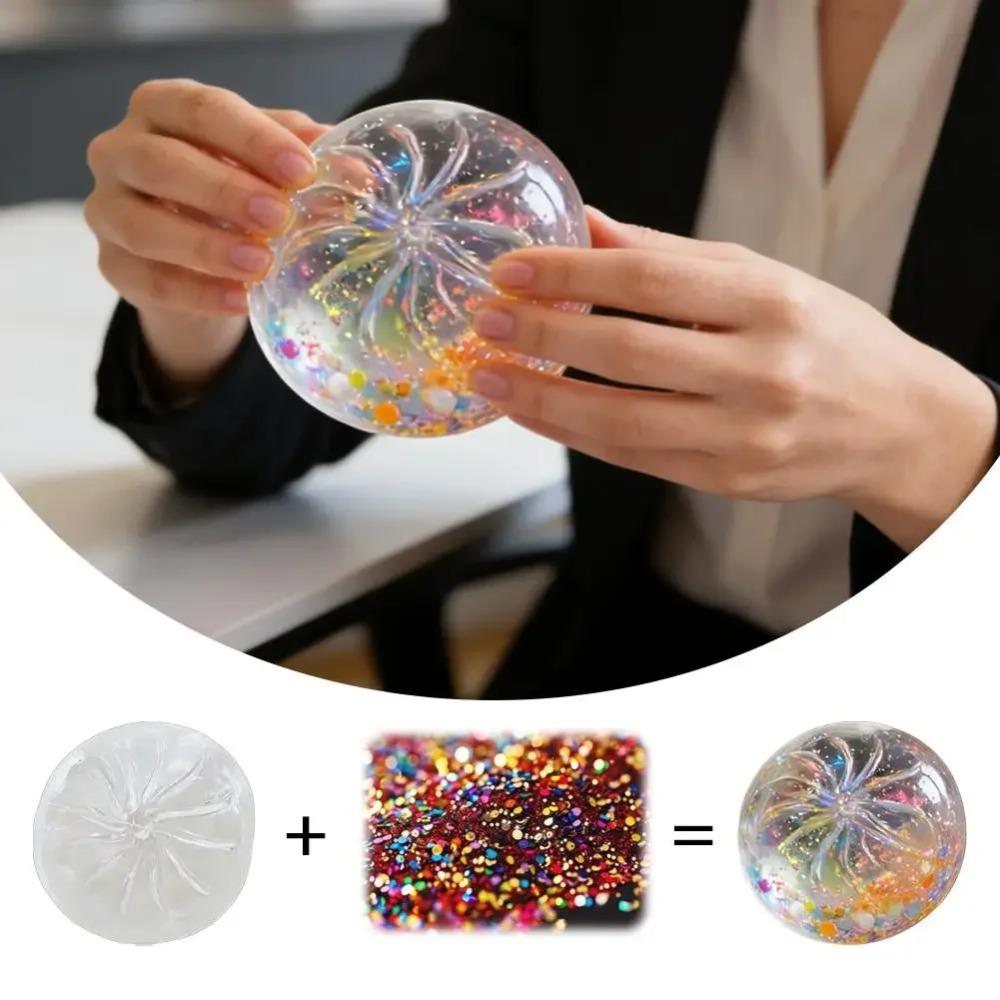 2Pcs Bun Shaped Design Clear Bun Skin DIY Stress Ball Cover Stress Relief Squeezing