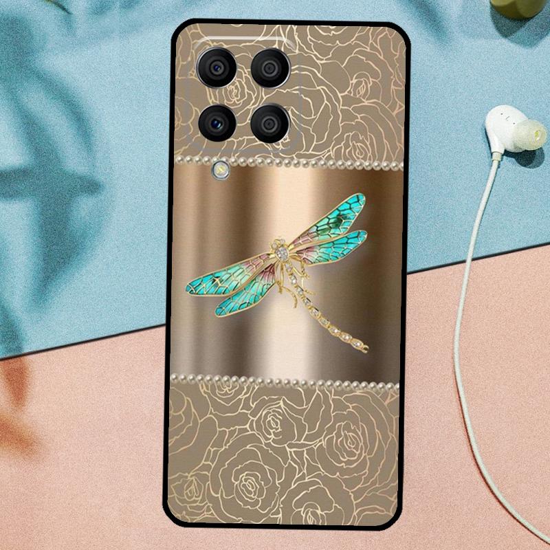 Floral Colorful Dragonfly For Samsung Galaxy M21 M31 M11 M13 M33 M53 M16 M06 M12 M14 M15 M35 M55 M34 M54 M32 M52 Case