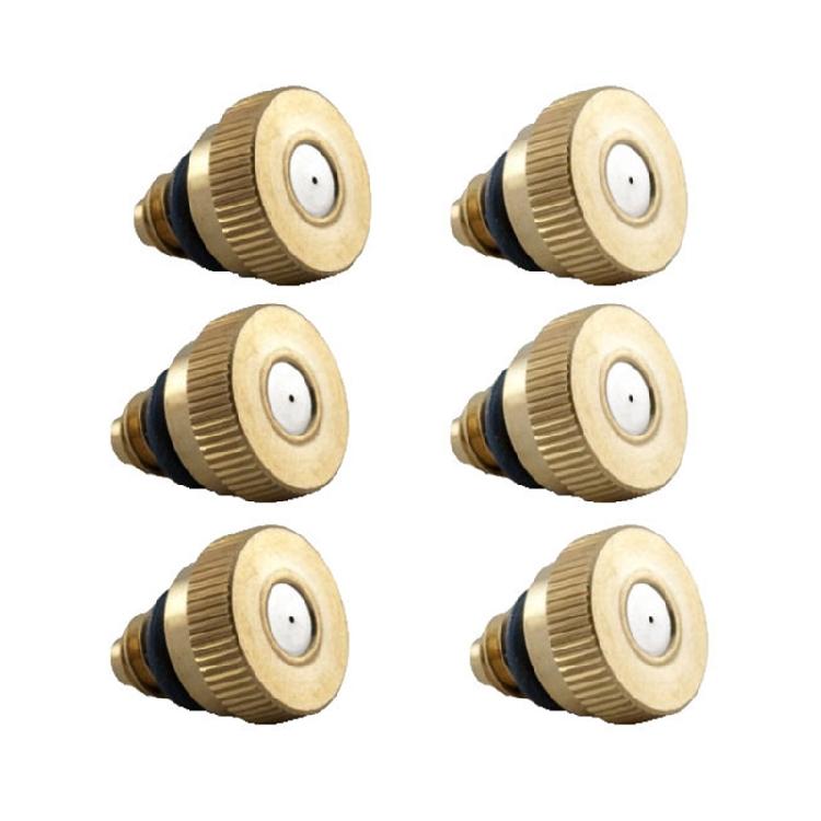 6x Cooling System Low Pressure Spray Misting Nozzle Outdoor Anti-drip Fogging