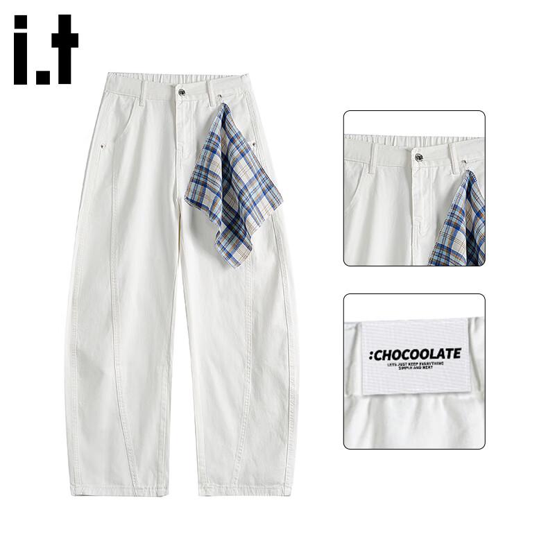 CHOCOOLATE Men's High Street Loose Fit Wide-Leg Jeans