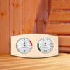 Accurate Digital Sauna Temperature & Humidity Meter with Large Display Strong Pine Wood Thermometers for Wellness Center