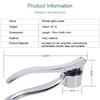 Stainless Steel Garlic Press Crusher Mincer Handheld Garlic Smasher Squeezer Manual Press Grinding Tool Kitchen Accessories
