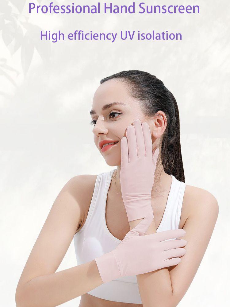 Prodyšné rukavice proti UV záření Dámské Protiskluzové Tenké Opalovací krém Letní Venkovní Cyklistika Řízení Rychleschnoucí Pratelné