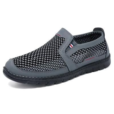 Hot Selling Men'S Hollowed Out Casual Lightweight Hiking Shoes Soft And Non Slip Walking Multifunctional Loafers Breathable Mesh