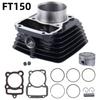 Yibai Ke Black Motorcycle Cylinder Kit for FT150 Euro II, 62MM Bore, 13MM