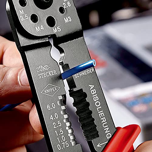 [KNIPEX] Crimping Pliers for Insulated and Open Barrel Terminals 240mm 9722-240
