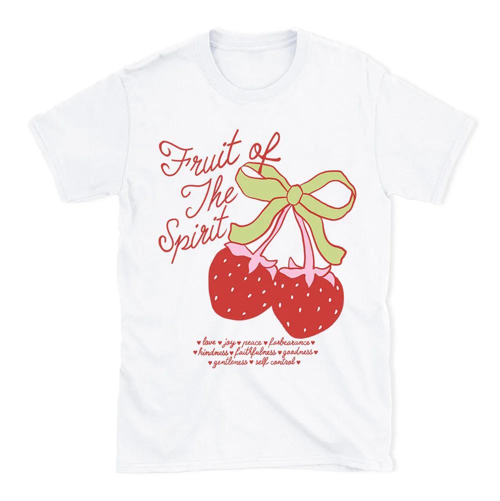 

Summer 2026 New Fruit of The Spirit Christian Unisexs Tshirt Fashion Hot Sale Round Neck Unisexs and Womens Same Print Tshirt 4XL