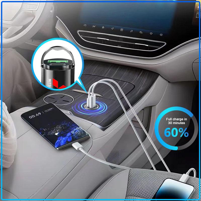Micro Car Quick Charger Vehicle Cigarette Lighter Convert Plug Car Accessories For Mitsubishi Lancer Lancer ASX Outlander 2 Pajero Mirage Exzos Pajero