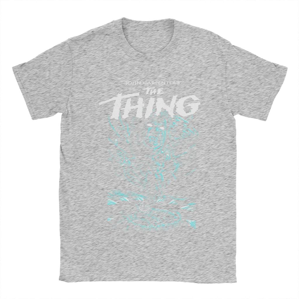 2025 Summer Vintage Beach John Carpenter The Thing Hippie 100 Pure Cotton Printed Tshirt Y2K Retro Custom Logo Short Sleeve