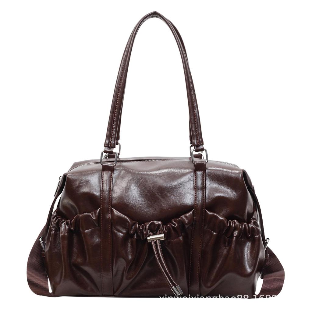 Grenzüberschreitende Plissee-Tragetasche: Modische vielseitige Umhänge- & Crossbody-Tasche im College-Stil