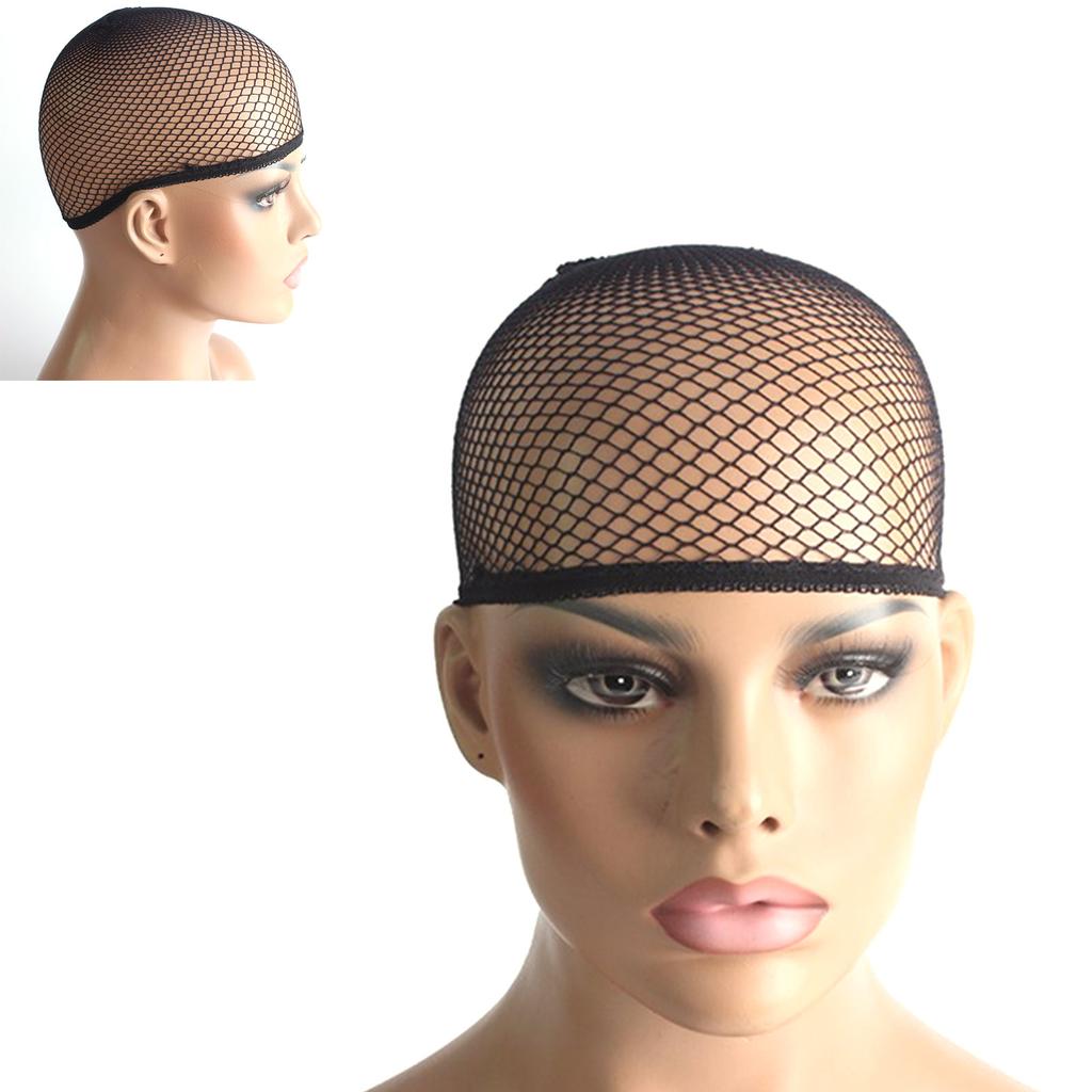 Wig Caps Nylon Stretchable Breathable Dome Mesh Net Wig Cap For Cosplay Dress Up Black