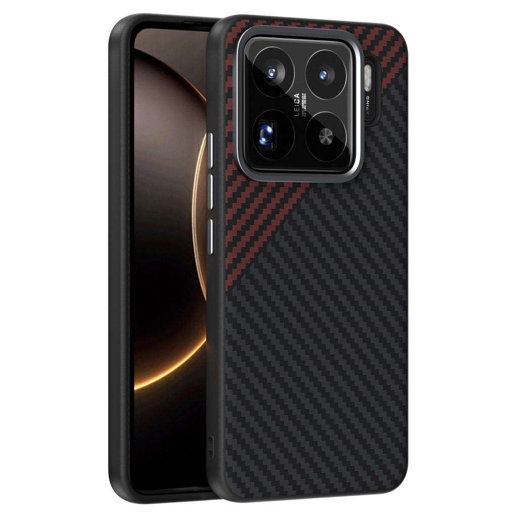 ABEEL For Xiaomi 15S Pro Case Compatible with MagSafe Carbon Fiber Texture Back Cover