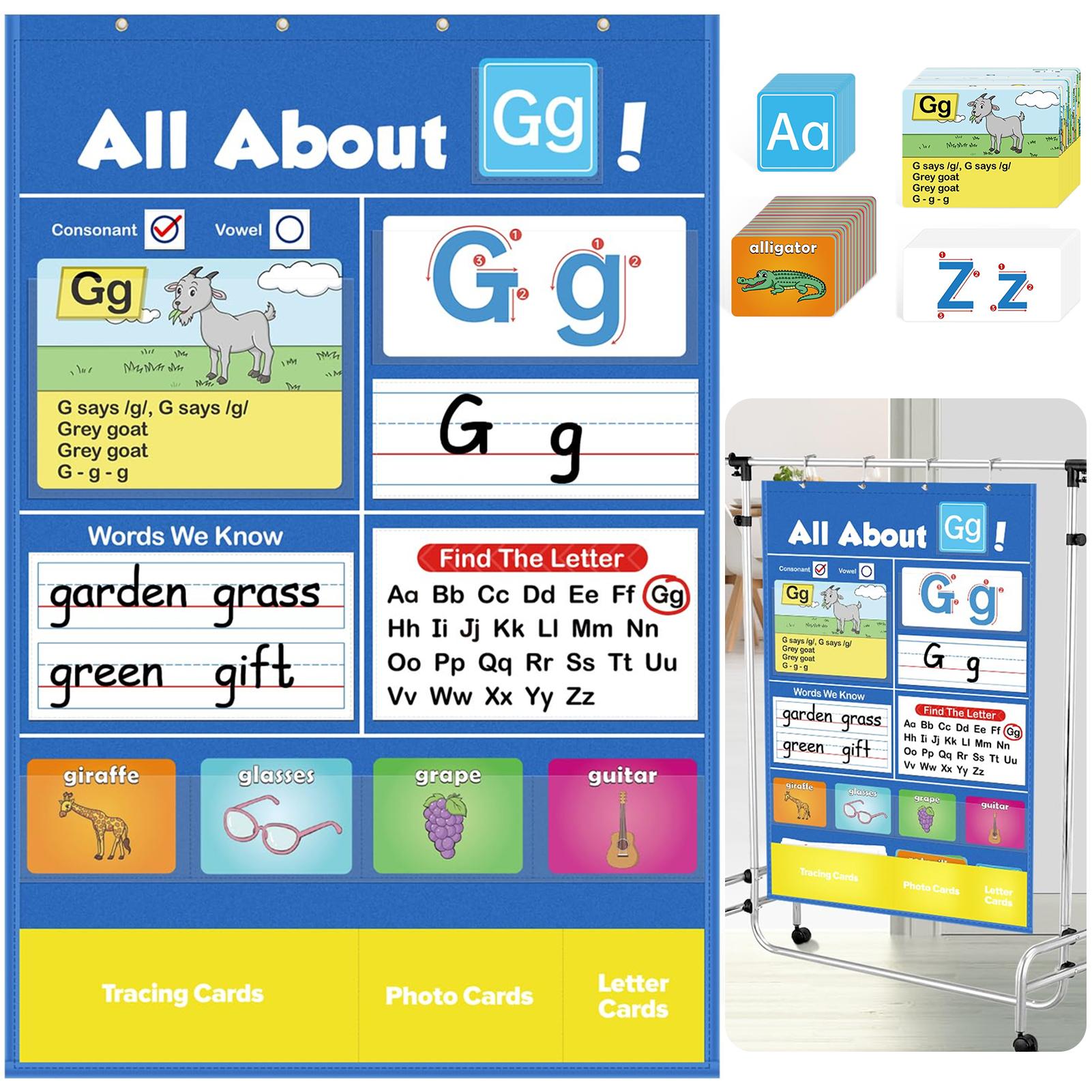 

Карманный плакат для изучения алфавита Учебное пособие для детей Класс Домашнее обучение Учебное пособие с буквами и словами