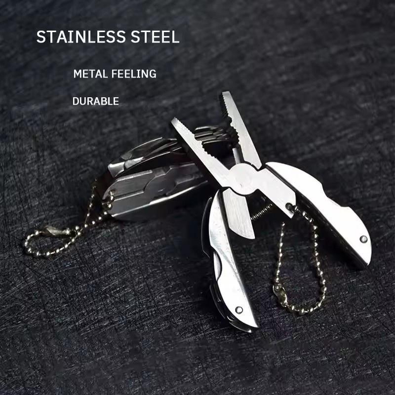 Multifunction Folding Pliers Camping Screwdriver Portable Kit Mini Turtle Back Keychain Tool Multi-Tool Pliers Outdoor Product