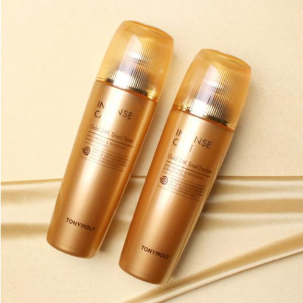 TONYMOLY Intense Care Gold 24K Snail Skin Care 2-Piece Set + 2 Miniatures