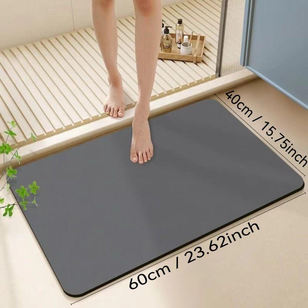 Durable Soft Mats Bathroom Mats Water-absorbing Non-slip Diatomite Mats Quick Dry Bath Rug Mats Bathroom