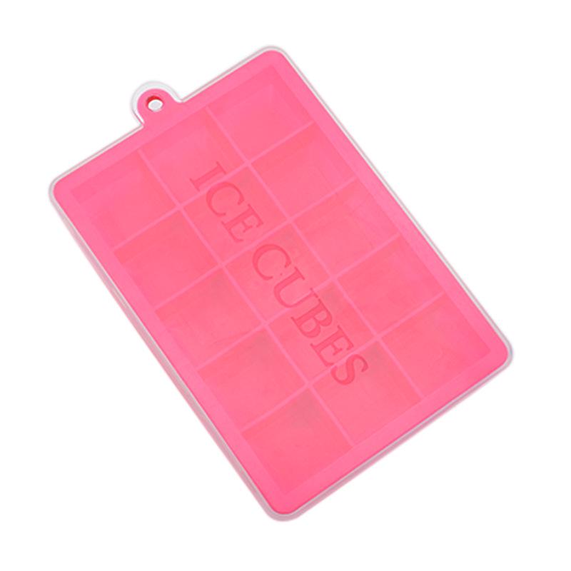 15 Grid Silicone Ice Cube with Lid Environmental Square Ice Cube DIY Ice Cube Mold