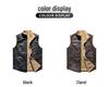 Cross2025 Men's Autumn/Winter Plus Velvet Thick Leather Vest - Youth Outdoor Casual Fashion