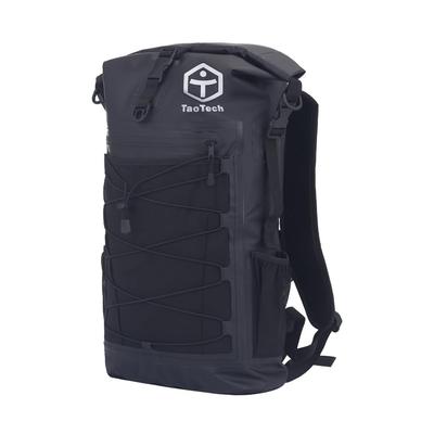 TaoTech Waterproof Backpack Dry Bag with Tarpaulin and Back 30L Unisex for Outdoor Activities Cushion, Capacity, (Black, 30L)
