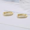 S925 Silver Sterling Diamond Jewelry Garnet Stud Earring For Women Fine Aros Mujer Oreja 14 K Gold Orecchini Earring Girls